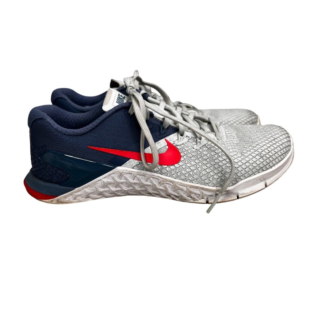 Nike Metcon 4 XD Sneakers size 7.5 Women Grey Blue Coral Swoosh Low Lace Up